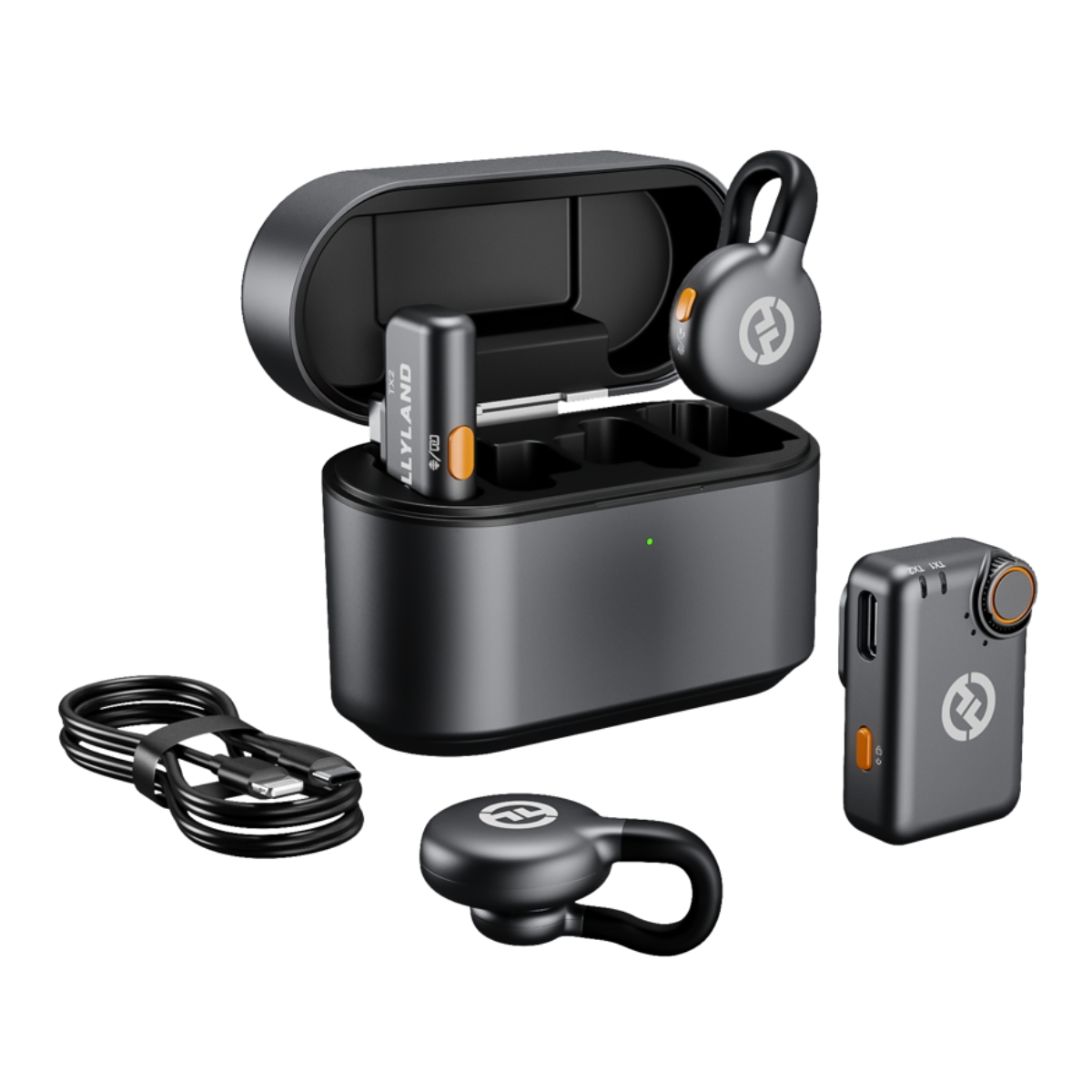 Hollyland LARK M2S Wireless Lavalier Microphone Combo (Space Gray